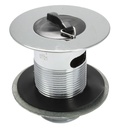 PEERLESS Sink Waste 'Belfast' Slotted 1.1/2" (metal backnut, poly plug) - Chrome