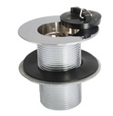 PEERLESS Sink Waste 'London' Solid 1.1/2" (metal backnut, poly plug) - Chrome