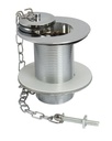 PEERLESS Sink Waste 'London' Solid 1.1/2" (metal backnut, brass plug, brazed link chain) - Chrome