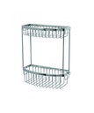 Signature D Shaped Basket Two Tier - Chrome