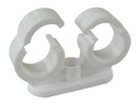 CLIP LOCK PIPE CLIP 28mm Double White (50)