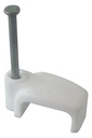 CABLE CLIP 4.0mm (13x6) Flat Twin & Earth White (1000)