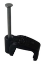 CABLE CLIP 4.0mm (13x6) Flat Twin & Earth Black (1000)