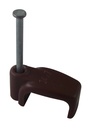 CABLE CLIP 6.0mm (14x7) Flat Twin & Earth Brown (1000)