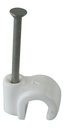 CABLE CLIP 7.0mm Round White (1000)