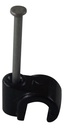 CABLE CLIP 7.0mm Round Black (1000)