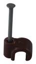 CABLE CLIP 7.0mm Round Brown (1000)