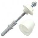 SANITARY FIXING KIT M8 x 100mm White (2)