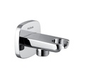 Brass Wall Outlet Elbow with Handset Holder