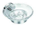 Coco Glass Soap Dish - Chrome