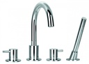 Levo 4-Hole Deck Mounted Bath and Shower Mixer