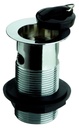 PEERLESS Basin Waste Slotted 1.1/4" (plastic backnut, no chain) - Chrome