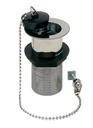 PEERLESS Basin Waste Solid 1.1/4" (plastic backnut with chain) - Chrome