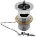PEERLESS Basin Waste Slotted 1.1/4" (brass backnut with chain) - Chrome
