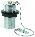 PEERLESS Basin Waste Solid 1.1/4" (plastic backnut, brass plug) - Chrome
