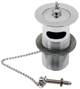 PEERLESS Basin Waste Slotted 1.1/4" (metal backnut, brass plug) - Chrome