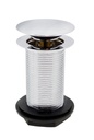 PEERLESS Basin Waste Flat Mushroom Clicker Plug Solid 1.1/4" - Chrome