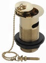 PEERLESS Basin Waste Slotted 1.1/4" with Plug and Chain - Gold