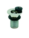 PEERLESS Sink Waste 'Belfast' Slotted 1.1/2" (plastic backnut, poly plug) - Chrome