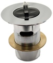 PEERLESS Sink Waste 'Belfast' Slotted 1.1/2" (brass backnut, poly plug) - Chrome