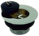 PEERLESS Sink Waste 1.1/2" Tubby (plastic backnut, poly plug) - Chrome