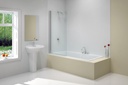 Single Curved Bathscreen 800 x 1500