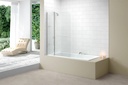 2 Panel Curved Bathscreen 1150 x 1500