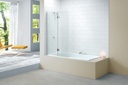 2 Panel Hinged Bathscreen - Left Hand 900 x 1500