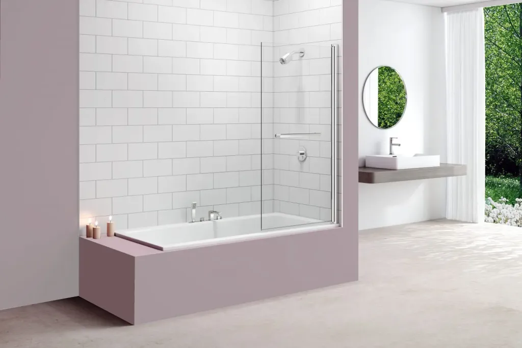 Single Square Bath Screen, 1500 x 800 x 8mm