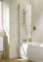 Square Bath Screen With Towel Rail