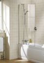 Square Double Panel Bath Screen