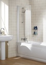 Fully Framed Single Panel Bath Screen - Silver