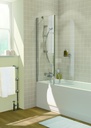 Curved Inward Folding Bath Screen