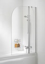 Curved Double Panel Bath Screen
