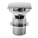 Kartell K-VIT Square Push Button Basin Waste CP (Slotted)