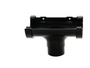 112MM HALF ROUND GUTTER RUNNING OUTLET     BL