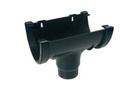 150MM HALF ROUND GUTTER RUNNING OUTLET     BL