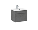 ALMA 500MM SINGLE DRAWER CABINET GREY MARBLE