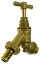 BRASS GARDEN BIB TAP C/W D/CHECK 1/2"