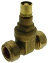 BRASS GATE VALVE 15MM LOCKSHIELD