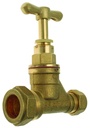 BRASS STOPCOCK 20MM X 15MM MDPE TO COPPER