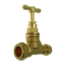 BRASS STOPCOCK 25MM X 15MM MDPE TO COPPER 301
