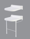 BTX SH SEAT S S LEGS ONE PIECE BACKPLATE WH P