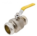 GAS FULLBORE LEVER VALVE 54MM X 54MM  YELLOW
