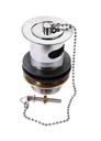 INCR STD BASIN WASTE PLUG+CHAIN SS BWPC2