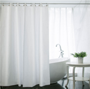 INCR WHITE SHOWER CURTAIN 1800X2000 (INC HOOK