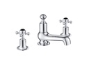 JTP GROV 3 HOLE DECK MOUNTED BASIN MIXER, BLA