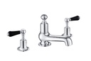 JTP GROV 3 HOLE DECK MOUNTED BASIN MIXER, BLA