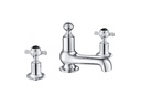 JTP GROV 3 HOLE DECK MOUNTED BASIN MIXER, BLA