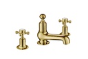 JTP GROV 3 HOLE DECK MOUNTED BASIN MIXER, P G